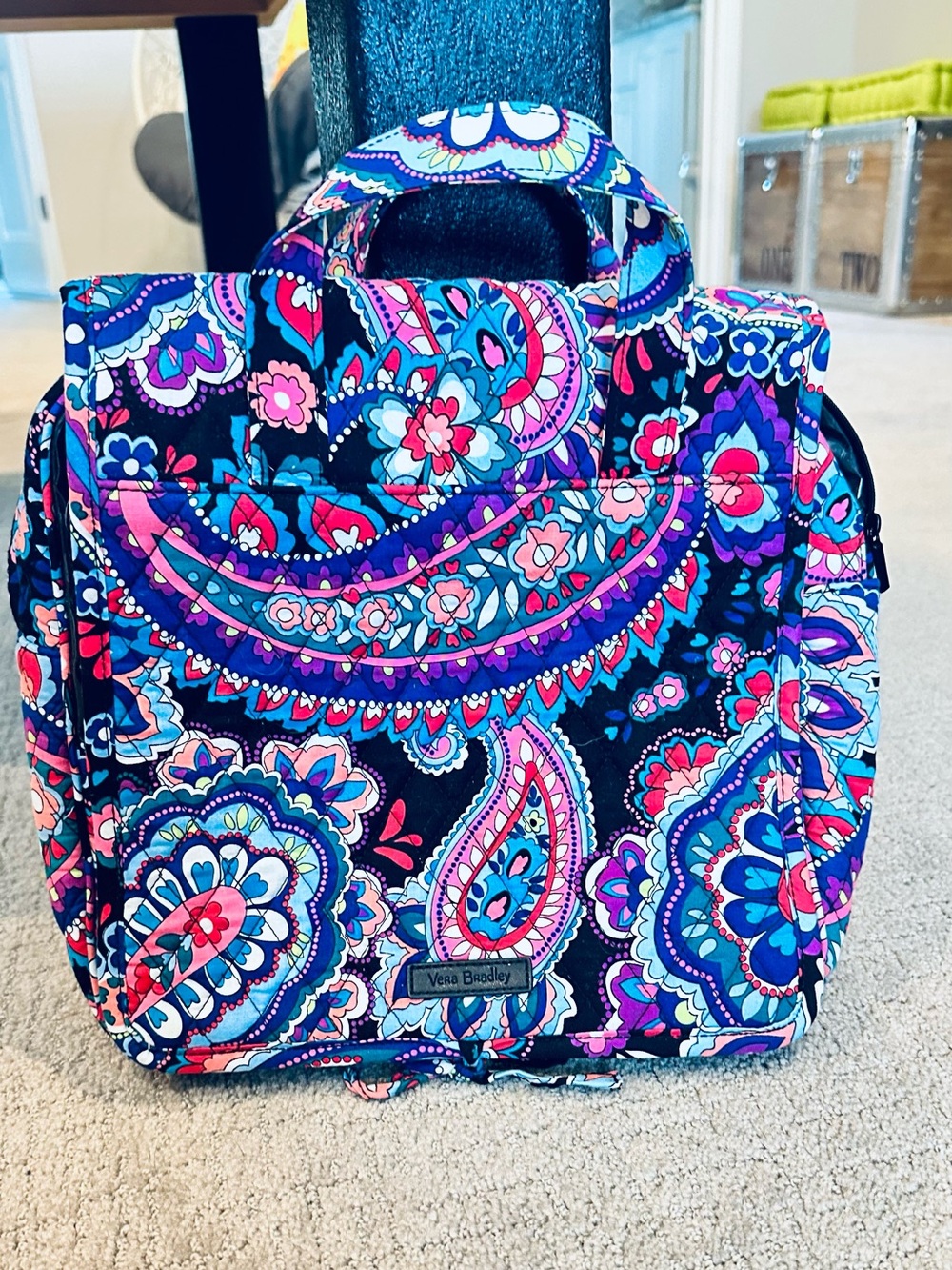 Vera Bradley Hanging Travel Organizer Toiletry Bag Paisley Floral
